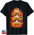 Grateful Thankful Blessed Cats Pumpkin Thanksgiving Fall T-Shirt