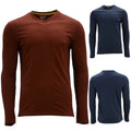 Maverick Mens T Shirts V Neck Long Sleeve Cotton Slim Fit Casual Winter Tee NEW