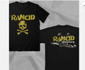 Rancid 90s Punk Rock Band Retro Black Double Sided T-Shirt