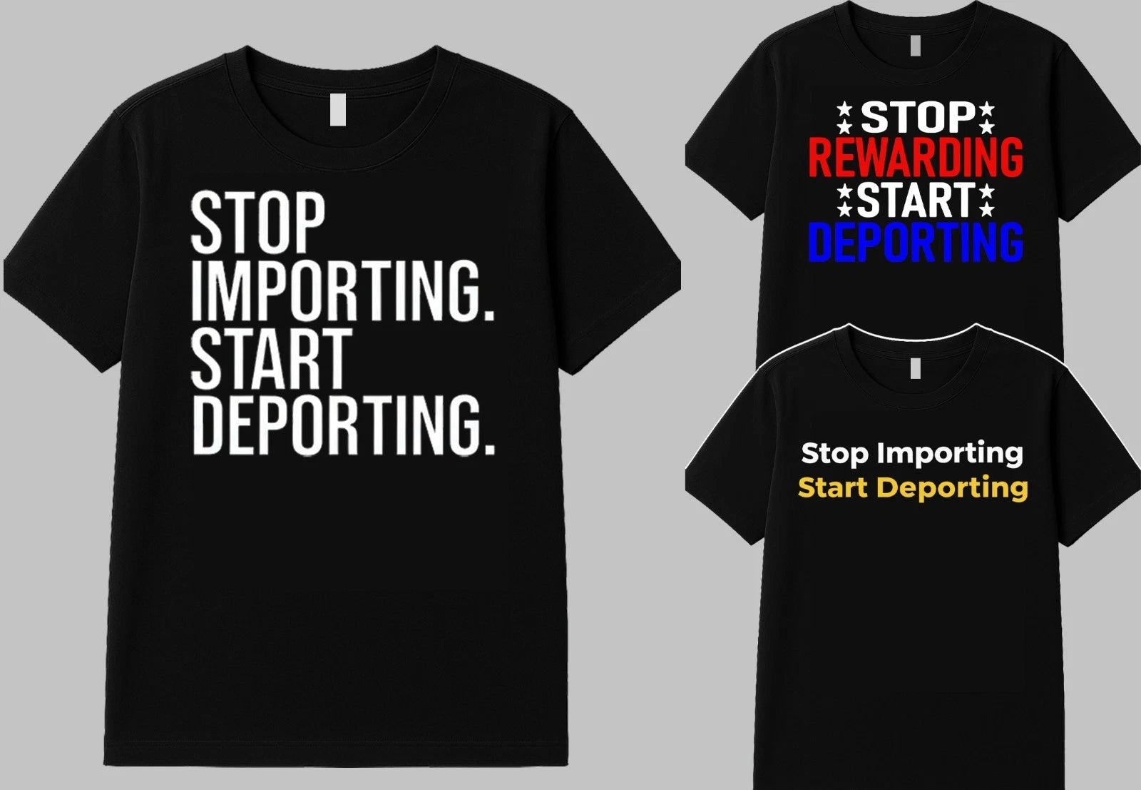 Anti Migrants Tee Stop the boats Anti starmer UK Protest Slogan Men T-Shirt Top