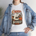 Boo No Books Yes Ghost Reading Halloween T-Shirt Book Lover Librarian Tee