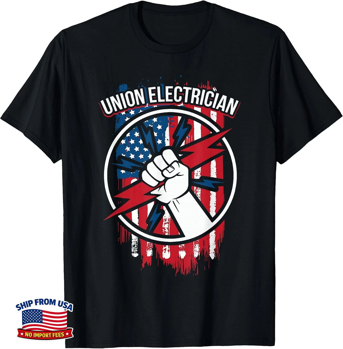 Union Electrician Gifts for American Electricians Tee