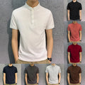 Loose Fit Streetwear Shirt Men's Short Sleeve Button Front Lapel Collar Top