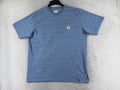 Carhartt Shirt Men Extra Large Blue Short Sleeve Crew Neck Cotton READ
