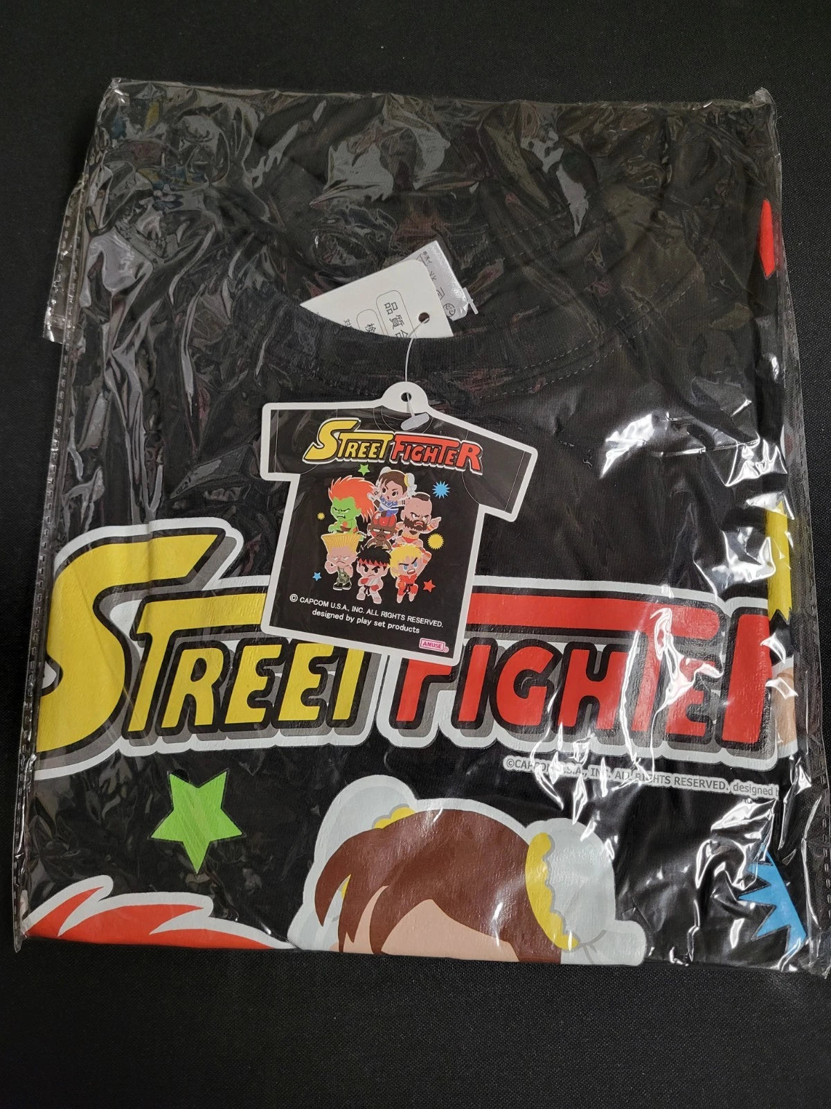 Street Fighter Chibi T-Shirt BlackB (2012) Brand New Factory Bagged Japan Import