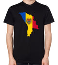 Moldova Flag Map T-Shirt Men Ladies Unisex Top