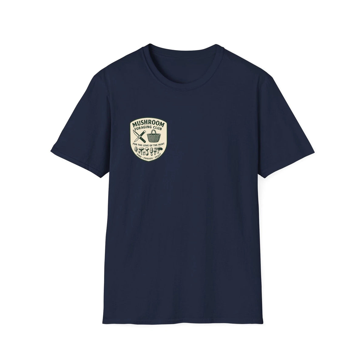 Mushroom Foraging T-Shirt – Vintage Mycology Club Species Print Gift Tee Image 1 of 4