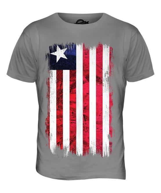LIBERIA GRUNGE FLAG MENS T SHIRT TEE SHIRT XS S M L XL 2XL 3XL 4XL 5XL