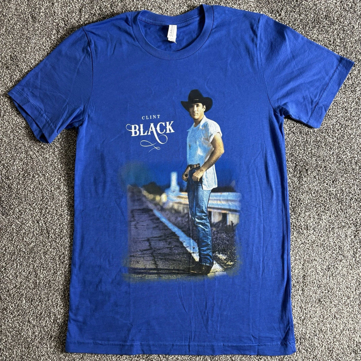 Clint Black T Shirt Mens S Blue Nothin But The Taillights Tour Country Music