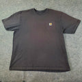 Carhartt Shirt Mens Extra Large Gray Crew Neck Short Sleeve Pocket Logo Stretch