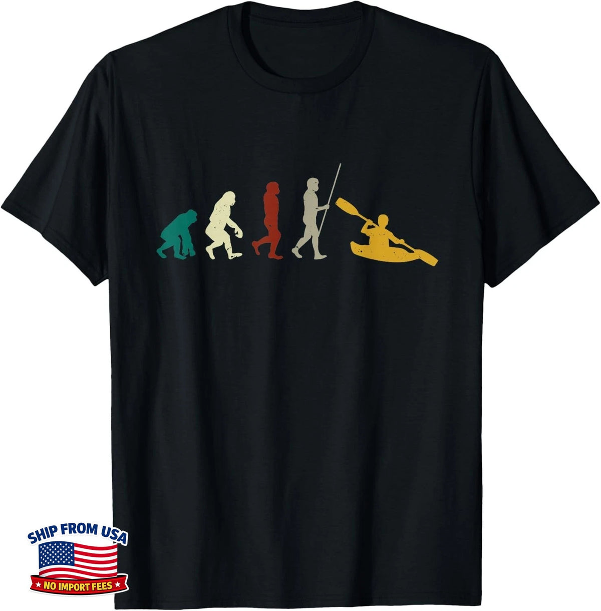 Canoe Kayak Evolution Paddler Kayaker Gift Canoeing Kayaking Gift Unisex T-Shirt