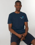 Men's Short Sleeve T-Shirt DADDY COOL HEART Navy Blue