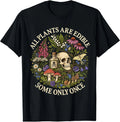 Botanical Foraging T-Shirt Featuring Skull and Mushroom Design Image 1 of 4