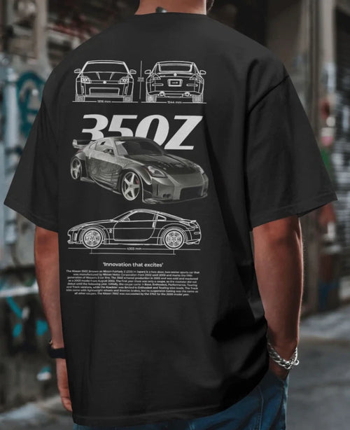 350Z Fan Art T‑Shirt 100% Cotton Nissan JDM Fairlady Z Graphic Unisex Tee