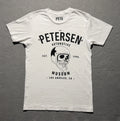 Pete By Petersen Deathly Ride T-Shirt Men’s Small White Graphic Tee USA Made