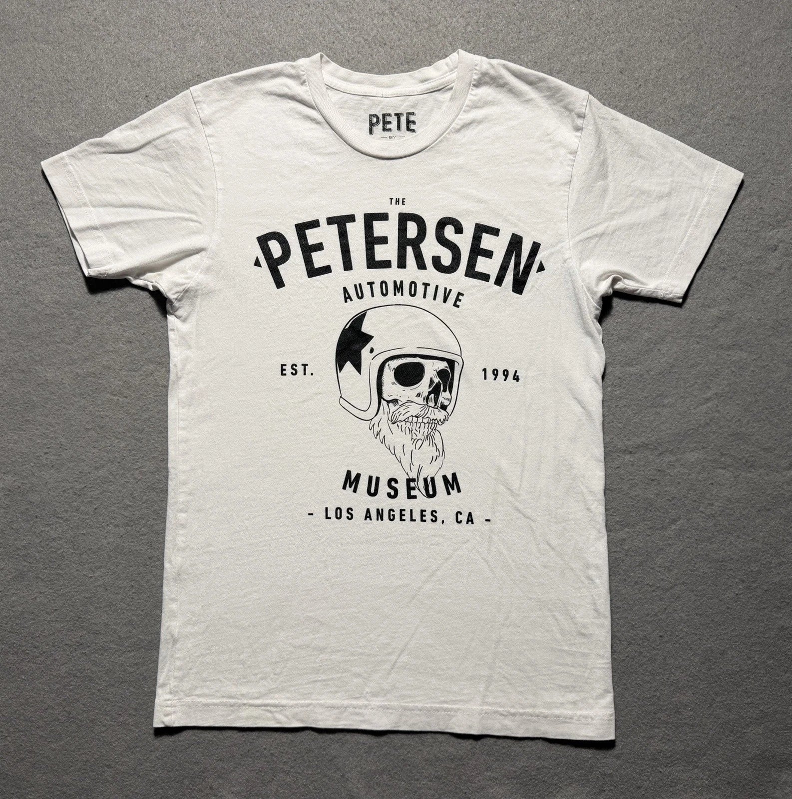 Pete By Petersen Deathly Ride T-Shirt Men’s Small White Graphic Tee USA Made