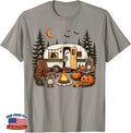 Halloween Ghost Fall Rv Camping Autumn Moon Night T-Shirt Funny Spooky Season