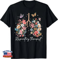 Respiratory Therapist T-Shirt Therapy Lung Happy Easter Day Floral RT Gift