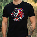 Mens Christmas Gorilla Theme Cotton T-Shirt Size XS to 5XL