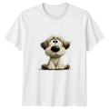 Cute Scruffy Puppy Dog T-Shirt Pet Art Gift For Him And Her