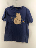 Capybara Solar System Navy Blue Short Sleeve T-shirt Size M