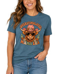 Overstimulated Mama Era Highland Cow Shirt, Western Mom Graphic Tee