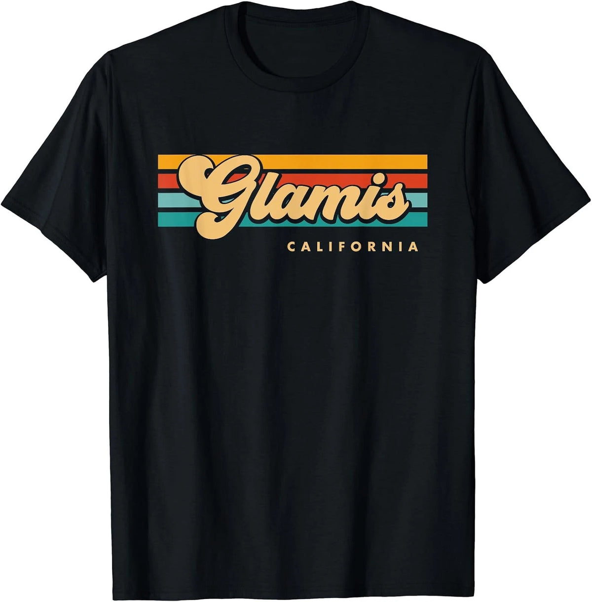 Retro Sunset Stripes T-Shirt Inspired by Glamis, California
