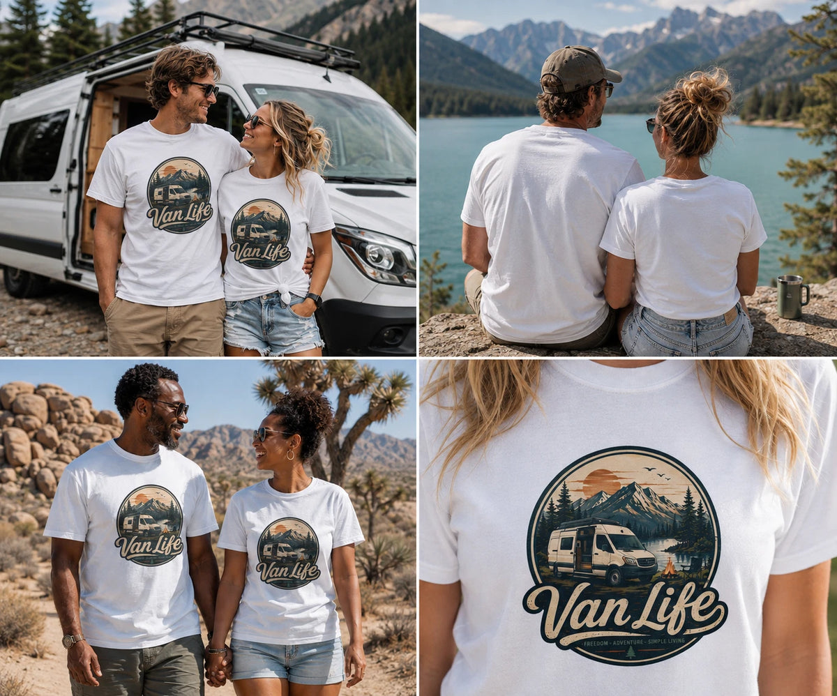 Van Life T-Shirt – Adventure, Road Trip & Camping Graphic Tee Image 1 of 2