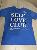 women owned Blue Self Love Club Men's Graphic Cotton T-Shirt M Short Sleeve