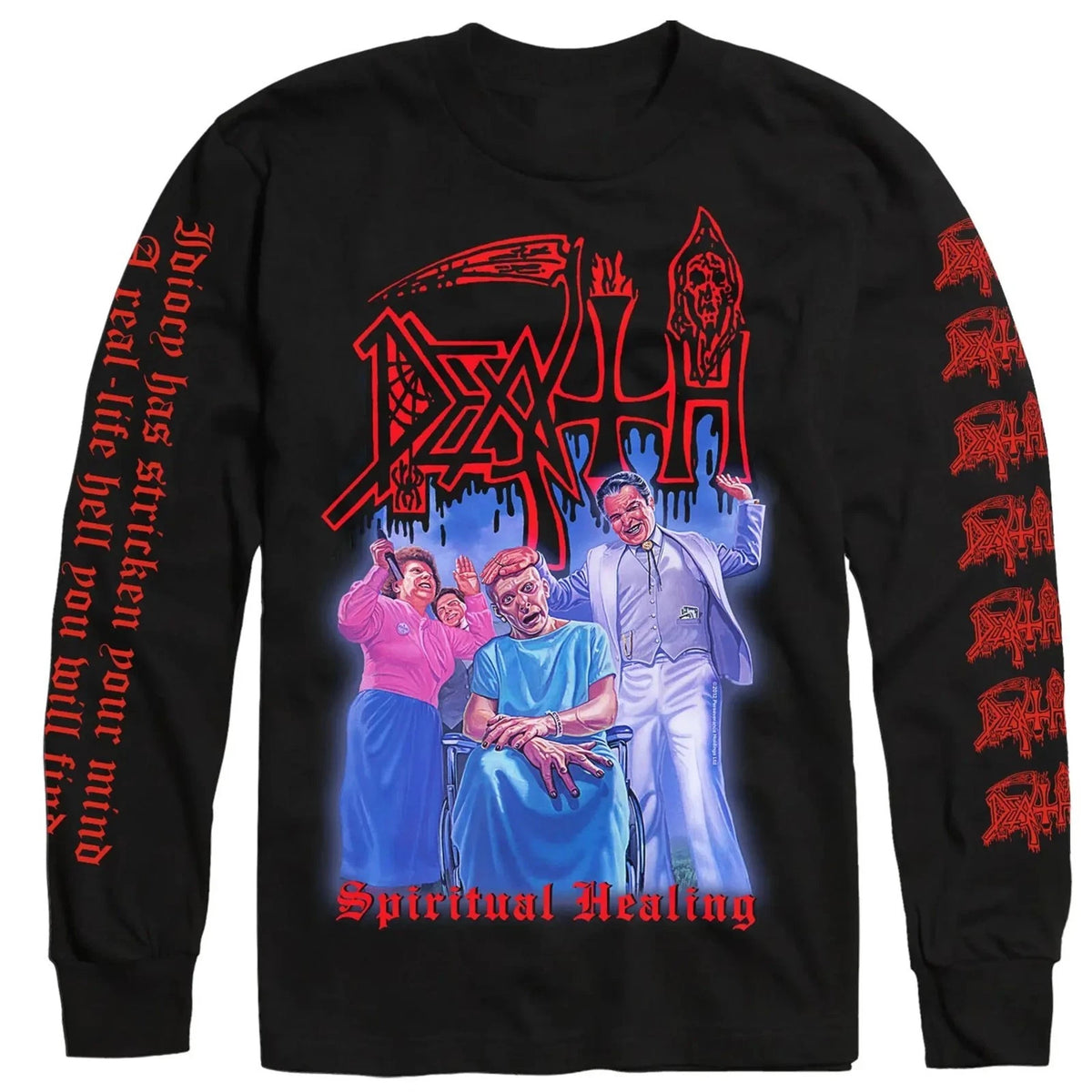 DEATH cd cvr SPIRITUAL HEALING Official LONG SLEEVE SHIRT 2XL New chuck symbolic