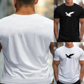 Men Summer Printed T Shirt Casual Street Style Round Neck Breathable Wear