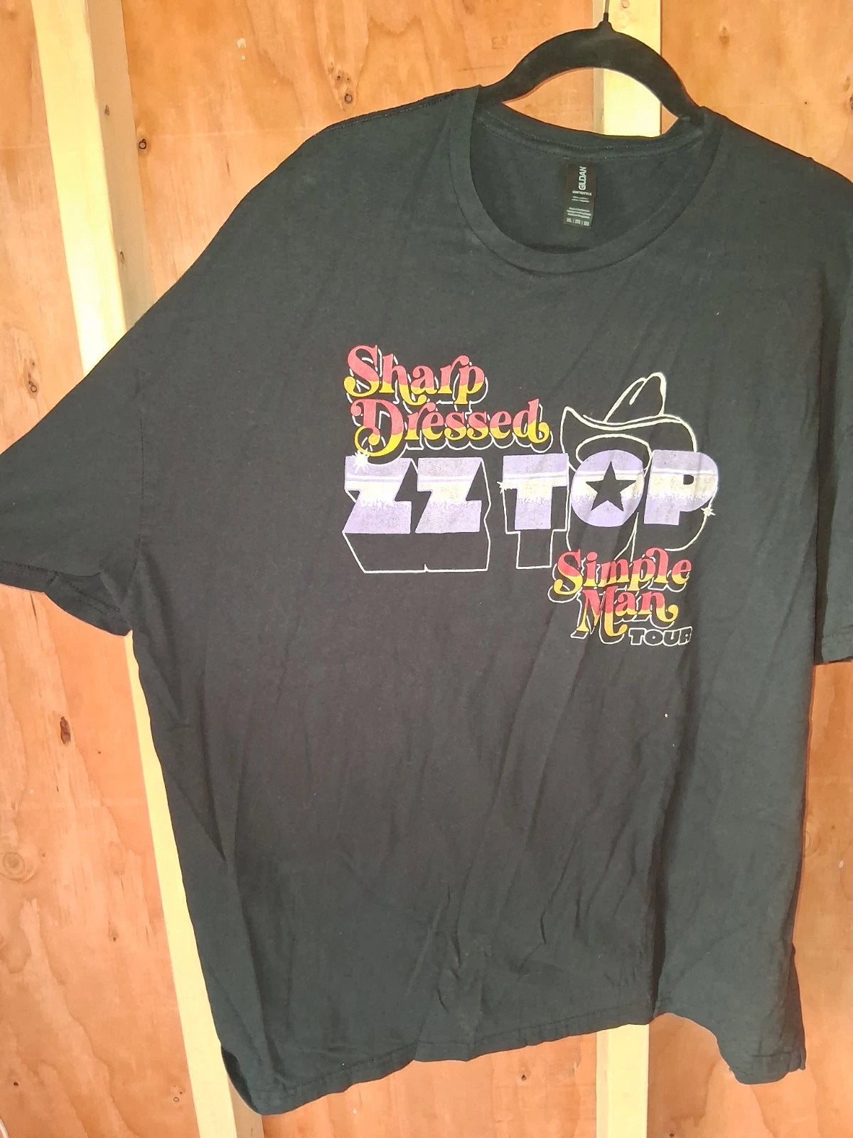 ZZ Top Shirt Mens 3XL Black Band Concert Tour Sharp Dressed Simple Man 2023