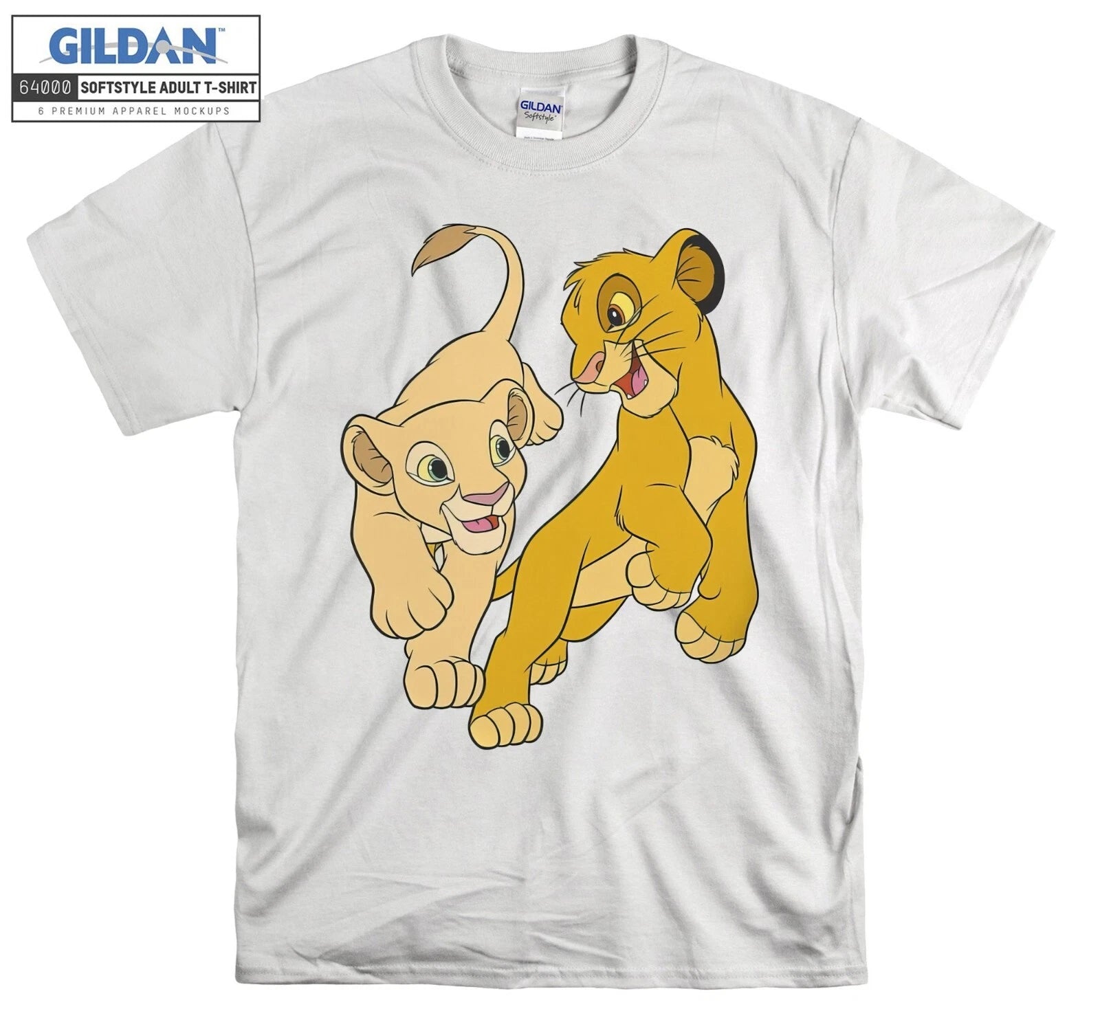 Lion King Simba And Nala Playful Portrait Hoodie Tshirt Men Women Unisex AB347