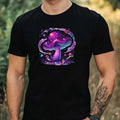 Mens Watercolour Mushroom Motif Cotton T-Shirt Size XS to 5XL