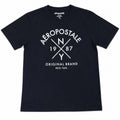 Aeropostale Black Graphic Logo Tee Y2K 2000s Mall Goth Streetwear T-Shirt Mens M