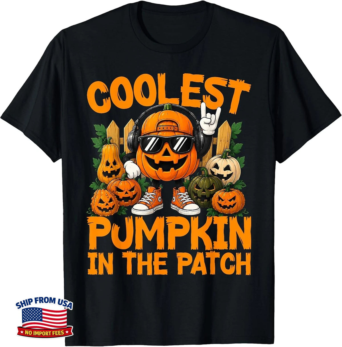 Halloween Funny Coolest Pumpkin in the Patch Kid Boy T-Shirt