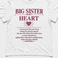 Big Sister Heart Shirt Big Sister Gift Sibling Graphic T Shirt Tee
