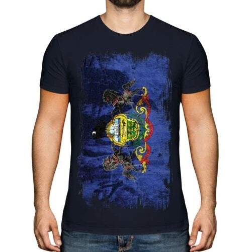 Pennsylvania Flag State Grunge Mens T-Shirt Pennsylvania Shirt Gift