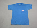 Vintage Fruit of the Loom Shirt Mens Medium Blue Pocket Electrician Electric 90s
