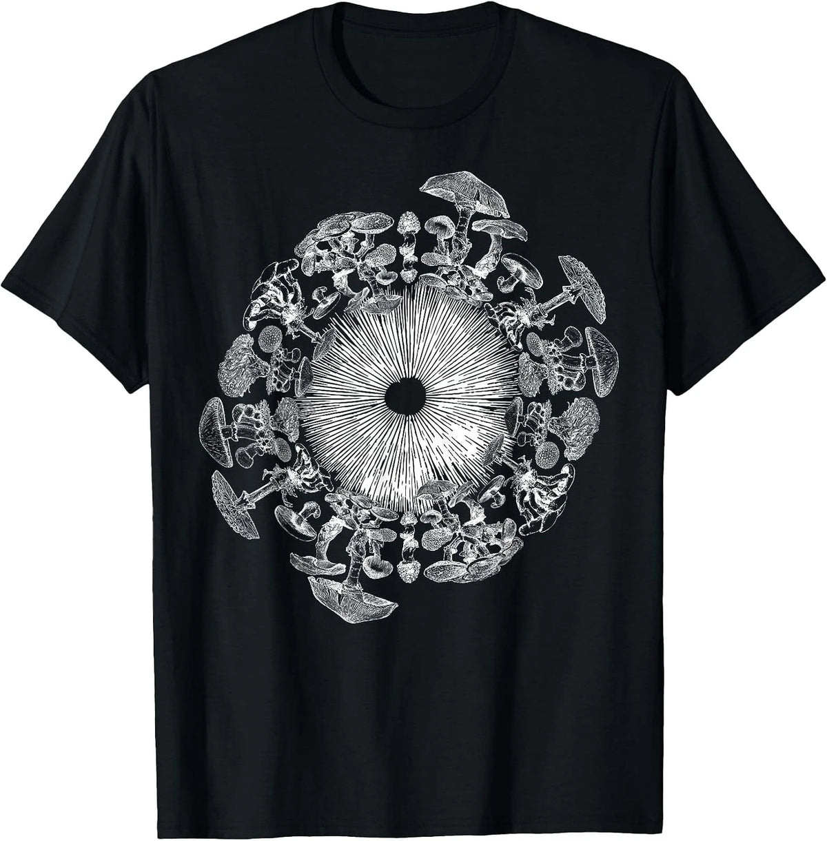 Mushroom Foraging T-Shirt for Mycology Enthusiasts - Spore Print Design