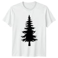 Simple Pine Tree Silhouette Black T-Shirt Forest Design Nature Outdoors