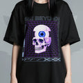 Vaporwave Skull See Beyond Eye T-Shirt Retro Aesthetic Streetwear Graphic