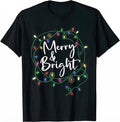 Merry And Bright Christmas Lights Xmas Holiday Family Match T-Shirt