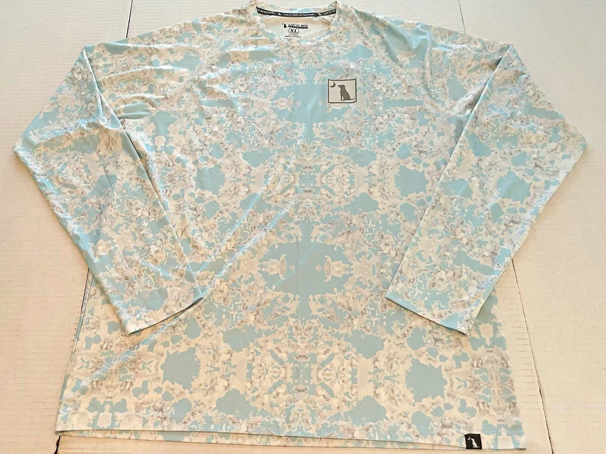 Local Boy Outfitters Men's XL LS Crew Neck Camo Lightweight UV Fishing Shirt