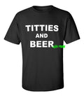 TITTIES AND BEER T SHIRT vintage 70s 80s nostalgia biker party vanner outlaw ftw