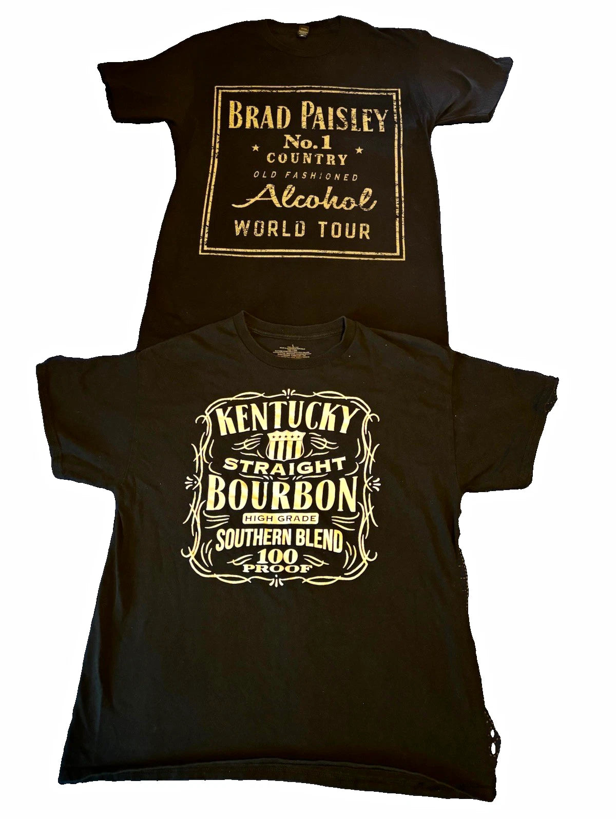 2Men’s Black Brad Paisley Alcohol World Tour & Kentucky Straight Bourbon T-Shirt