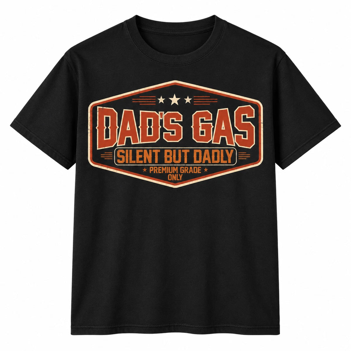 Dads Gas T-Shirt Funny Dad Joke Fart Humor Fathers Day Gift Graphic Tee Image 1 of 4