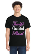 Thankful Grateful Blessed T-Shirt Inspirational Faith Christian Tee Gift