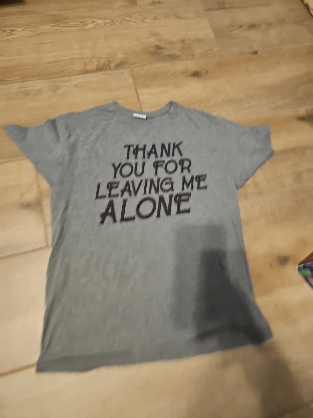 Thank you for leaving me alone - shirt introvert funny antisocial gray goth M Image 1 of 4