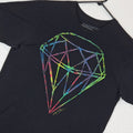 Ring of Fire Diamond Graphic Tee Mens Large Black Multi Color Short Sleeve Shirt